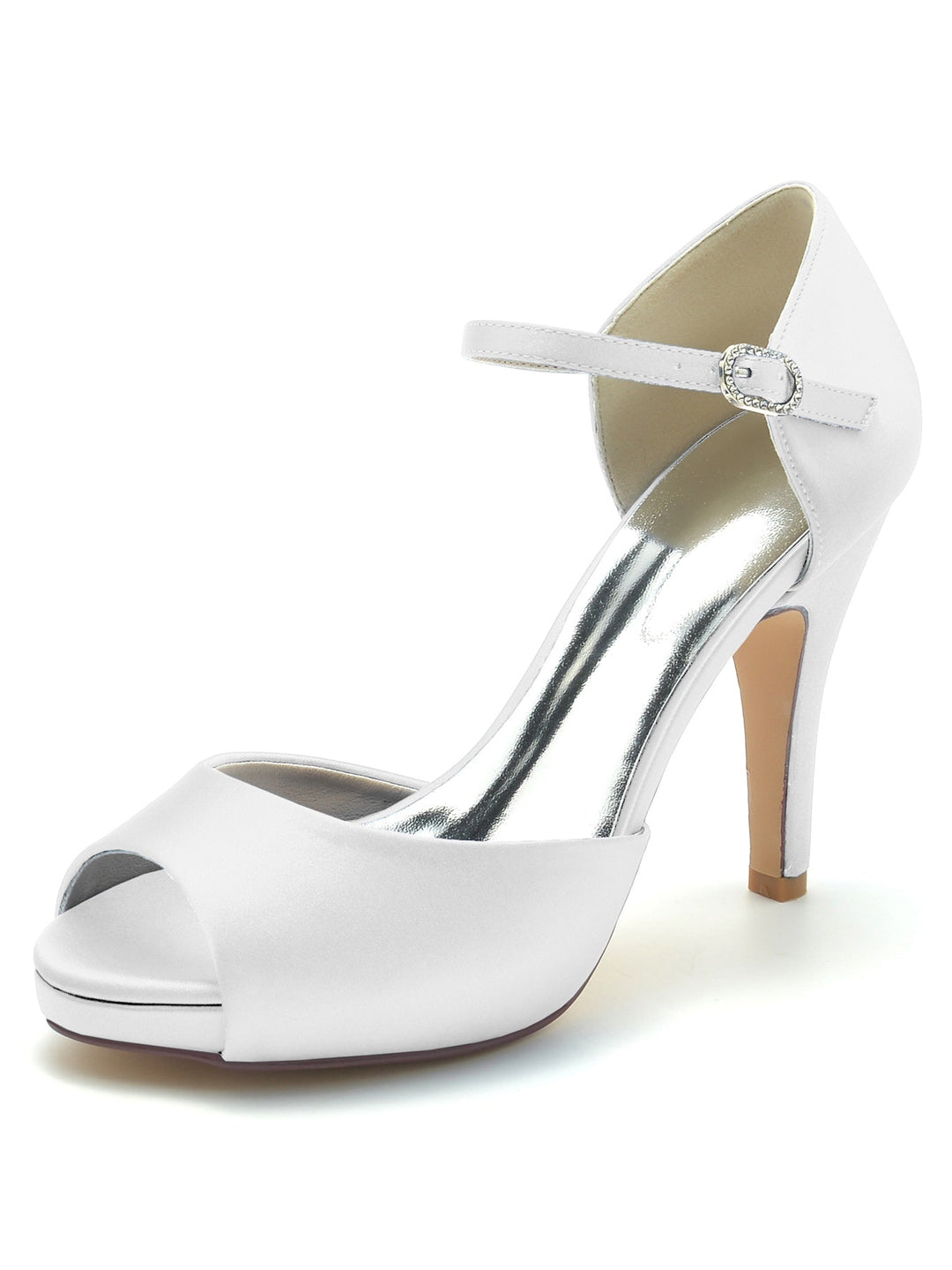 Chaussures de Mariage pour Femmes, Chaussures de Demoiselle D'Honneur à Talons Hauts et à Bout Ouvert