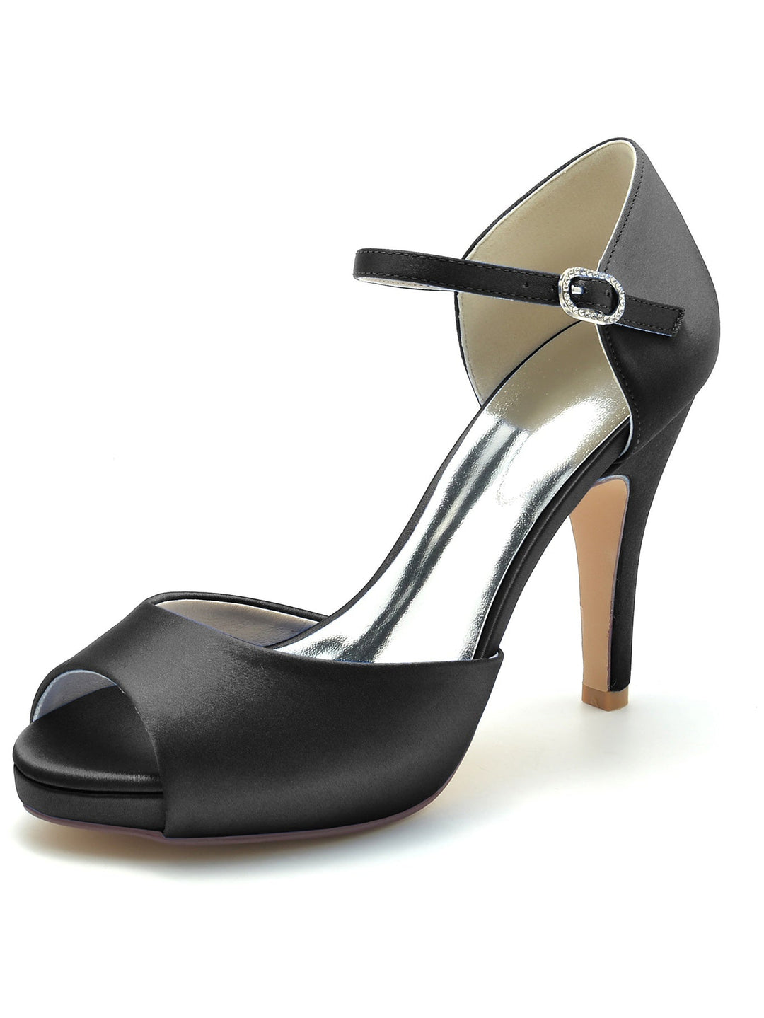 Chaussures de Mariage pour Femmes, Chaussures de Demoiselle D'Honneur à Talons Hauts et à Bout Ouvert