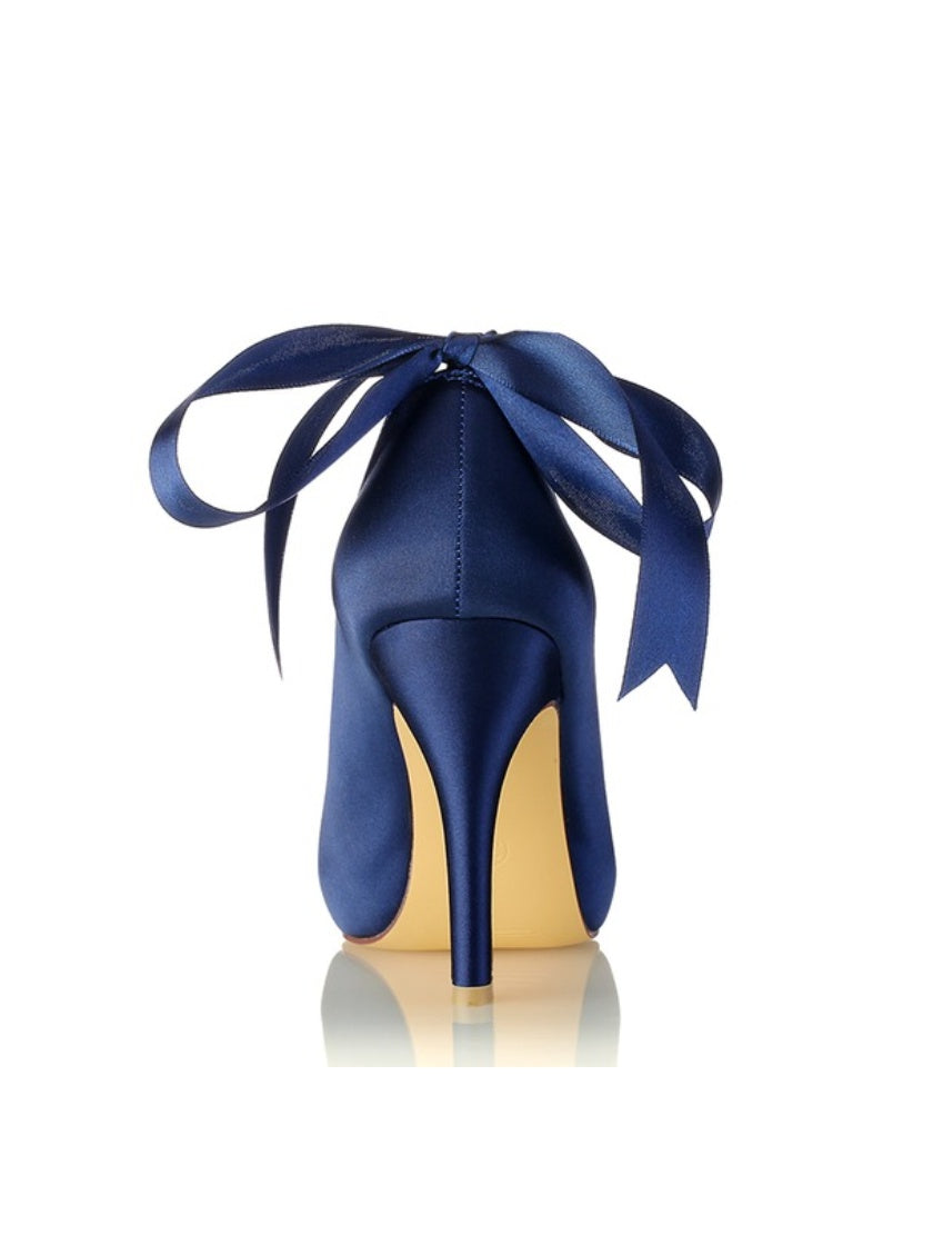 Chaussures de Mariage pour Femmes, Chaussures de Mariée à Talons Hauts et Bout Ouvert avec Strass