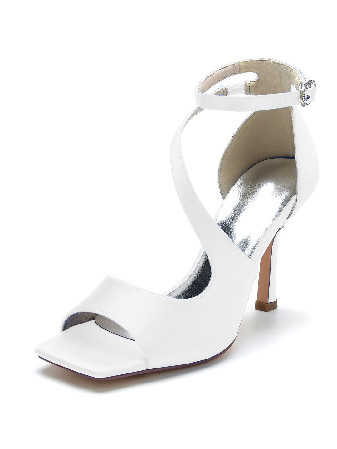 Chaussures de Mariage pour Femmes, Chaussures de Demoiselle D'Honneur à Talons Hauts et à Bout Ouvert