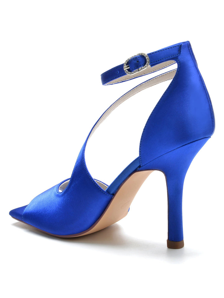 Chaussures de Mariage pour Femmes, Chaussures de Demoiselle D'Honneur à Talons Hauts et à Bout Ouvert