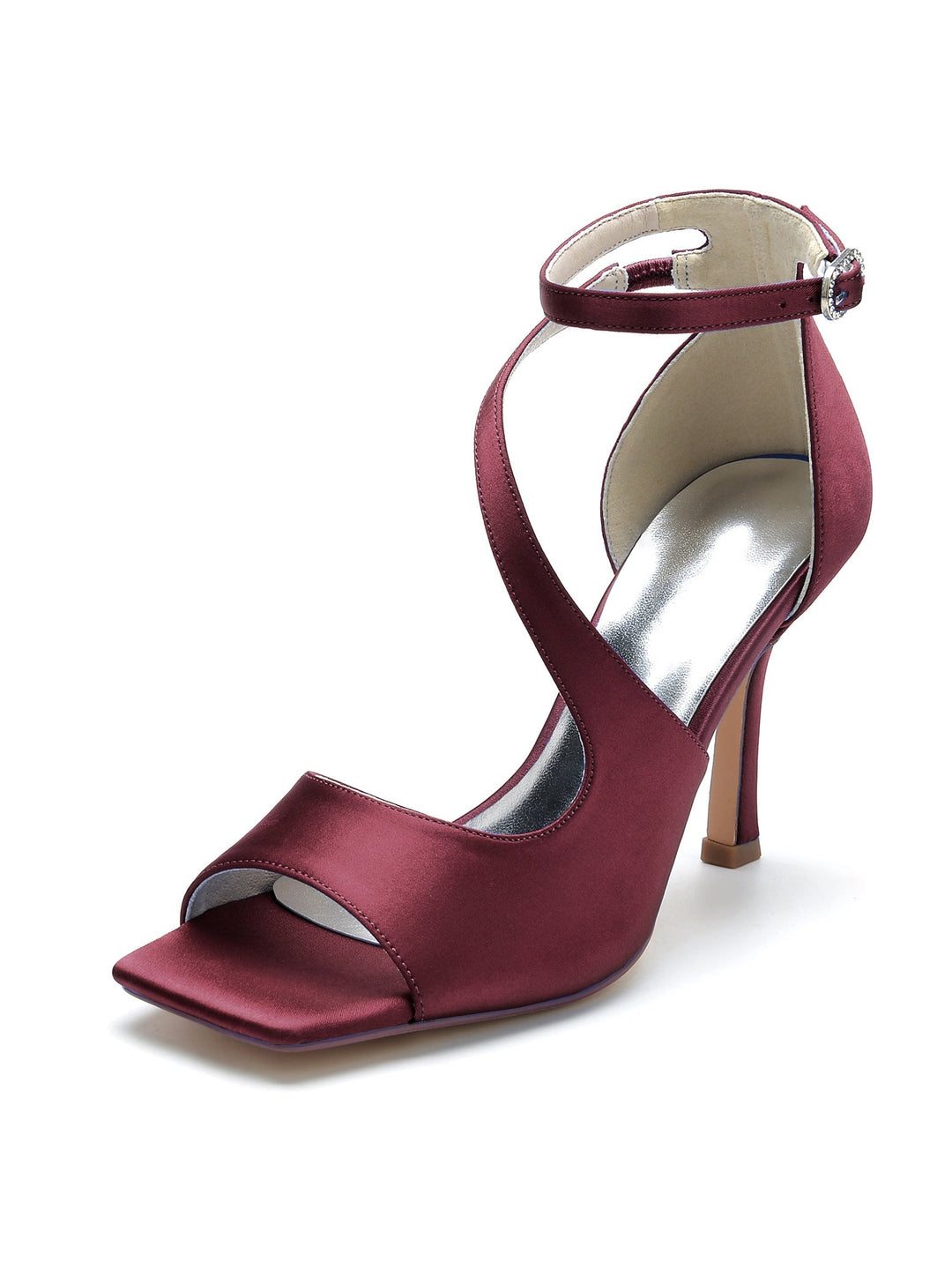 Chaussures de Mariage pour Femmes, Chaussures de Demoiselle D'Honneur à Talons Hauts et à Bout Ouvert