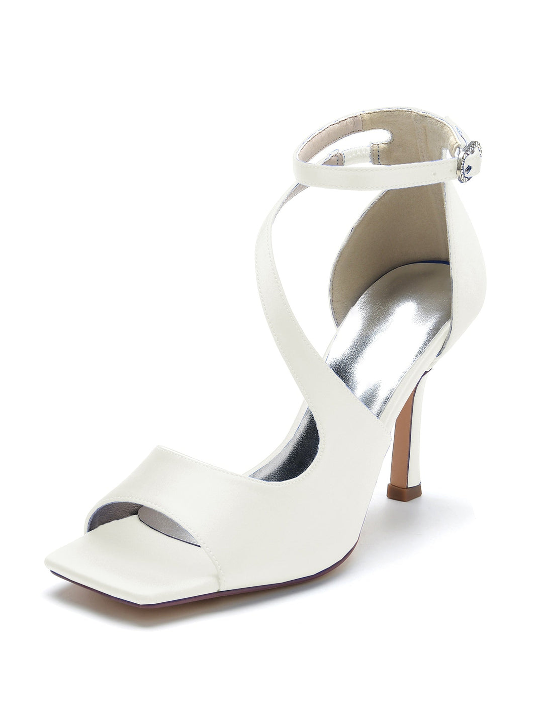 Chaussures de Mariage pour Femmes, Chaussures de Demoiselle D'Honneur à Talons Hauts et à Bout Ouvert