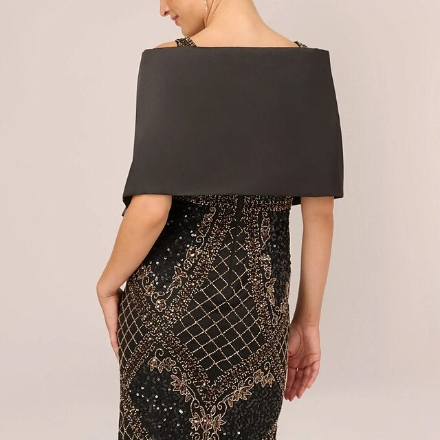 Élégante Cape de Mariage en Satin Pur Sans Manches avec Cristaux