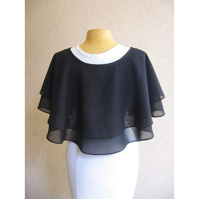 Élégante Enveloppe de Mariage en Mousseline Sans Manches avec Couleur Pure