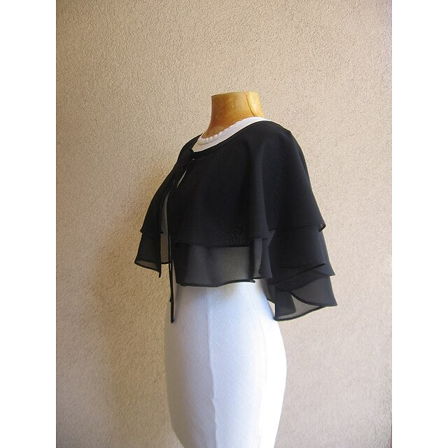 Élégante Enveloppe de Mariage en Mousseline Sans Manches avec Couleur Pure