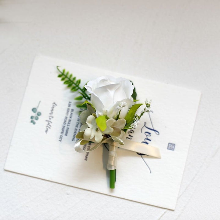 Fleurs De Poignet De Mariage Boutonnières Fleur Artificielle Moderne Contemporain