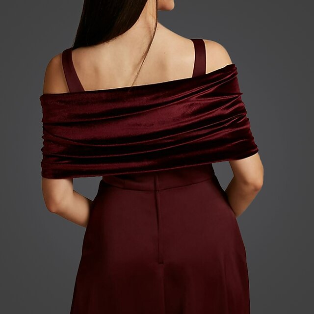 Boléro Enveloppant pour Femme, Élégant et Pur, en Velours, Sans Manches, pour Mariage, Couleur Pure