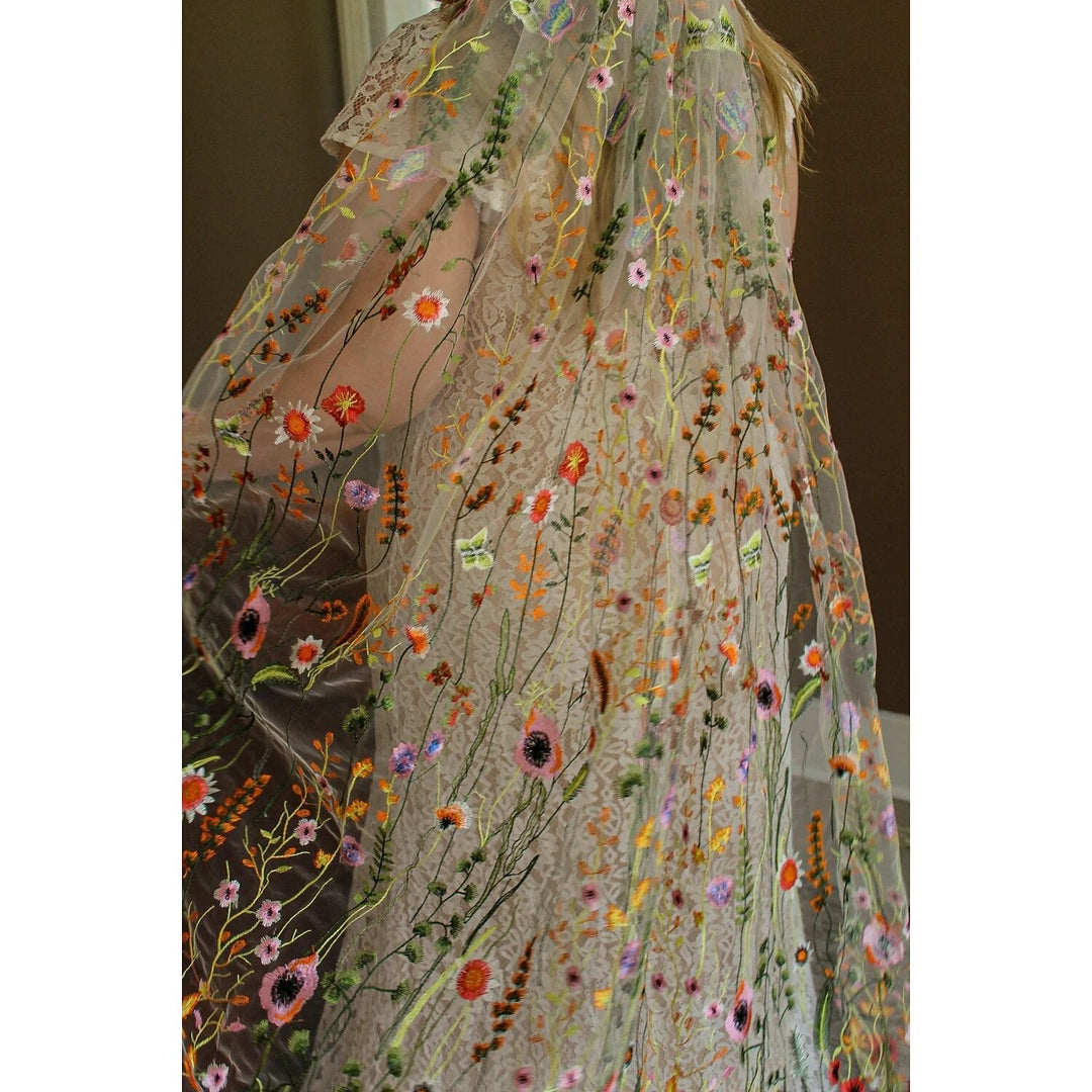 Voiles de Chapelle de Style Floral à Un Niveau / Doux avec Broderie