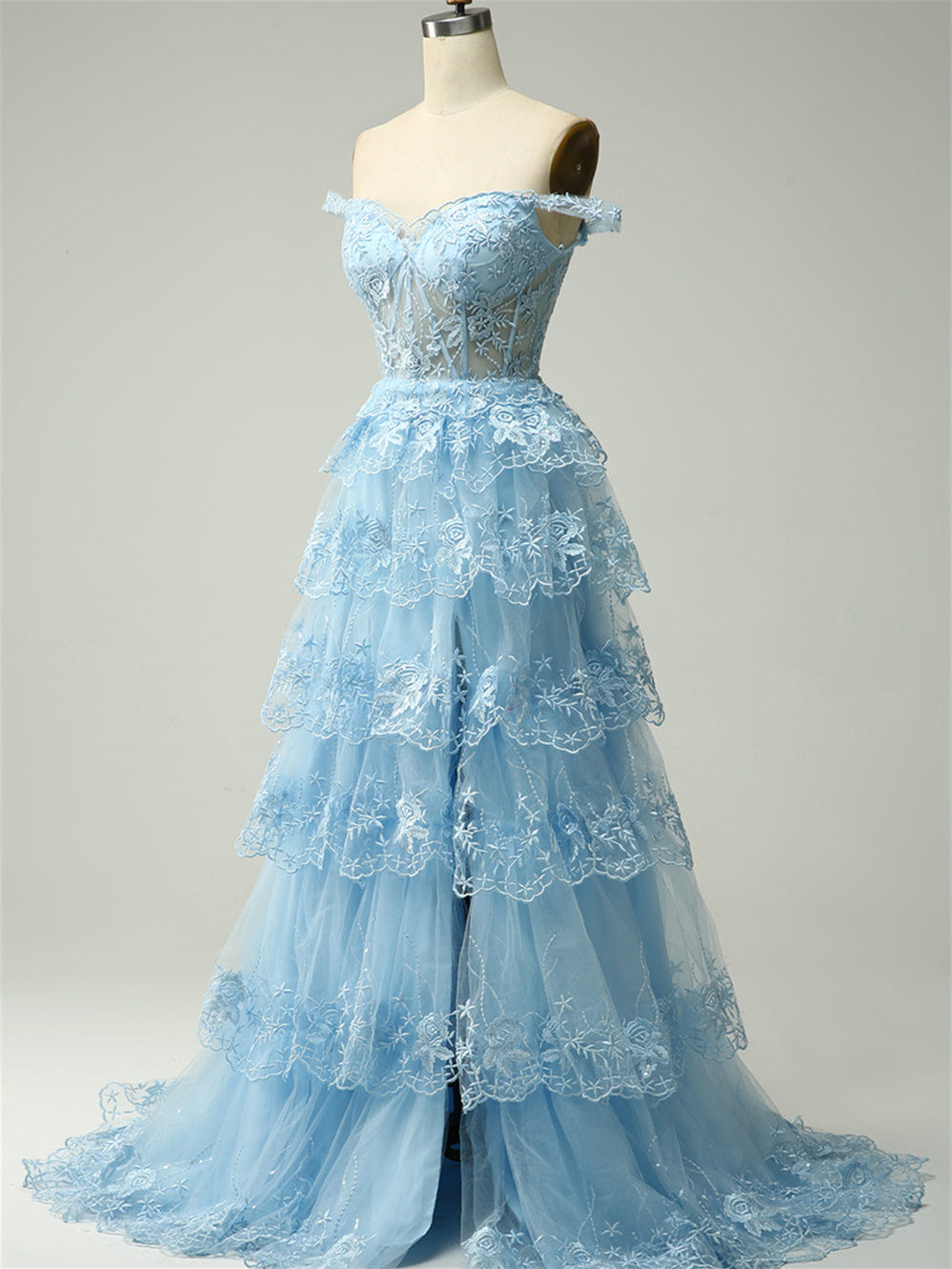 Robe de Soirée Trapèze/Princesse à Épaules Dénudées et Sans Manches, Longueur Au Sol, avec Paillettes